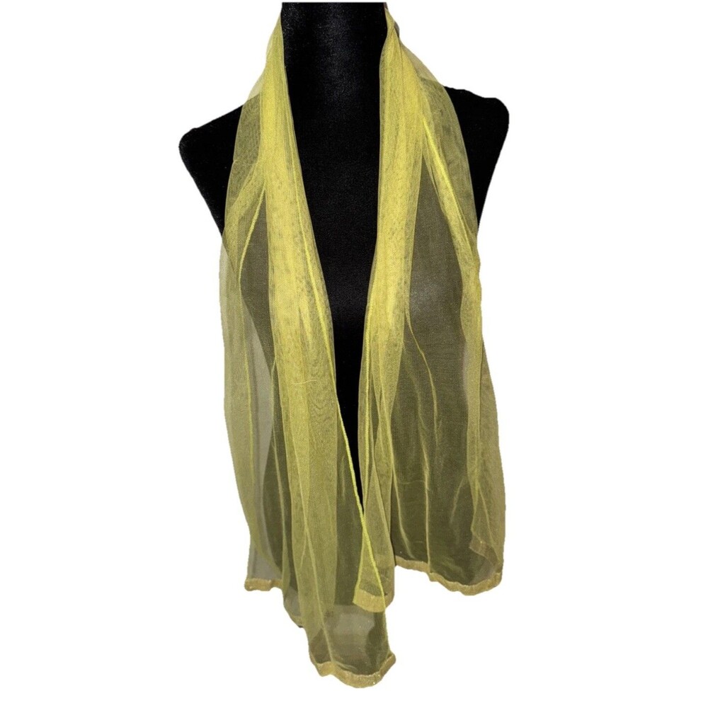 Yellow Chiffon Sheer Scarf